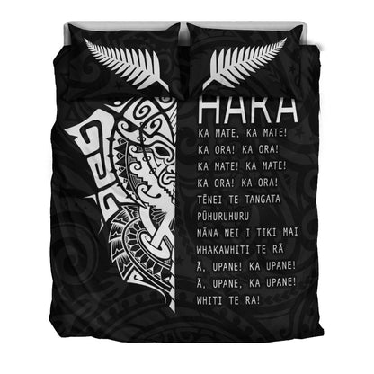 New Zealand Rugby Bedding Set Haka All Black mix Ta Moko Version 02