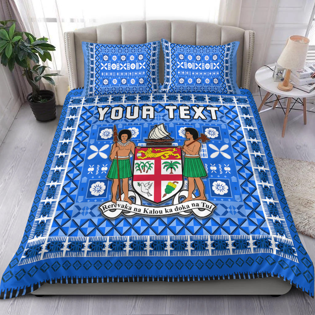 (Custom Personalised) Fiji Bedding Set Pattern Fijian Tapa Pattern Original