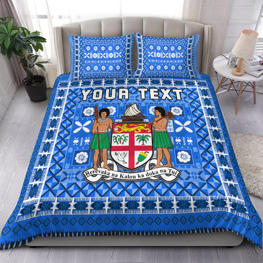 (Custom Personalised) Fiji Bedding Set Pattern Fijian Tapa Pattern Original