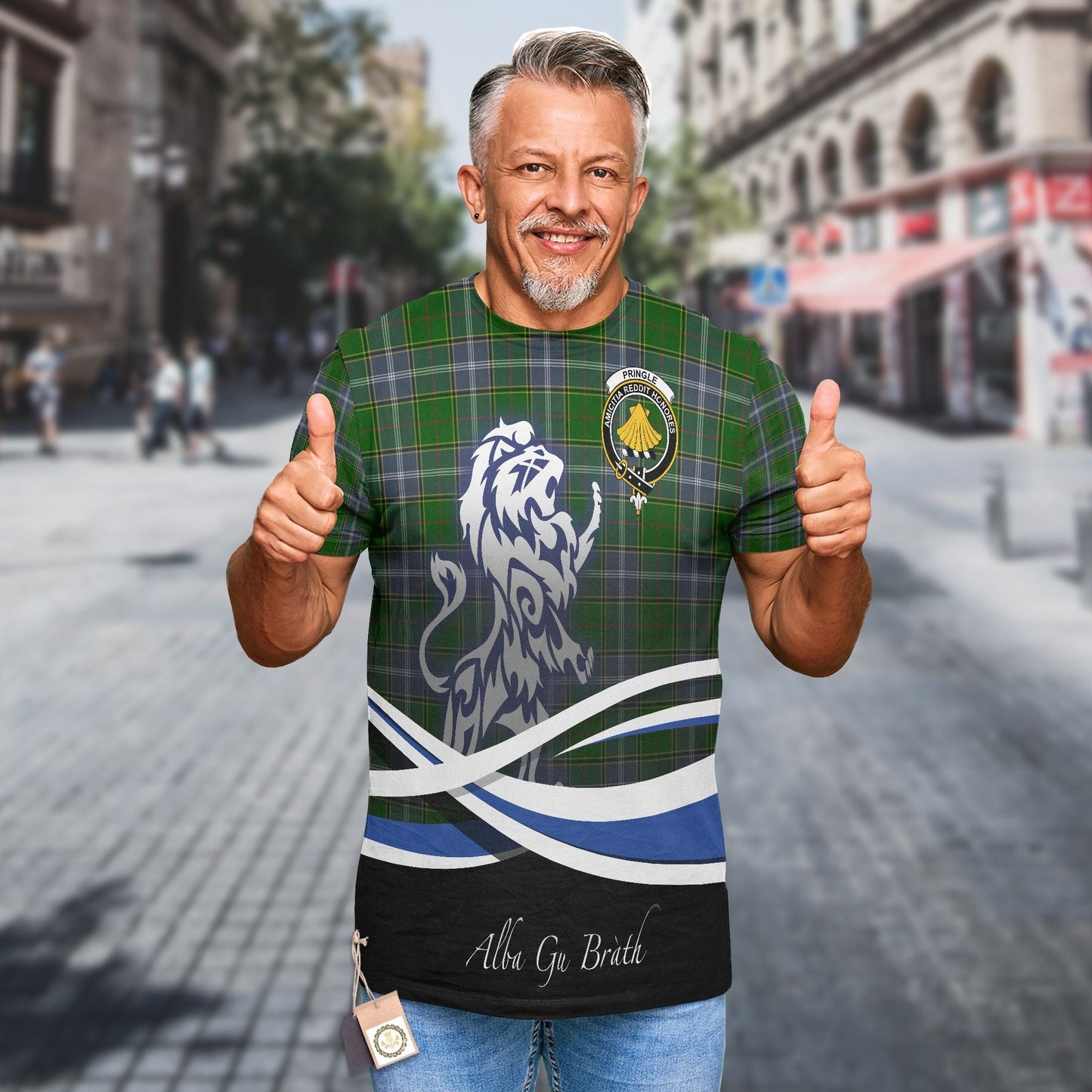 Printivon Pringle Clan Crest Alba Gu Brath T Shirt Scotland Gift