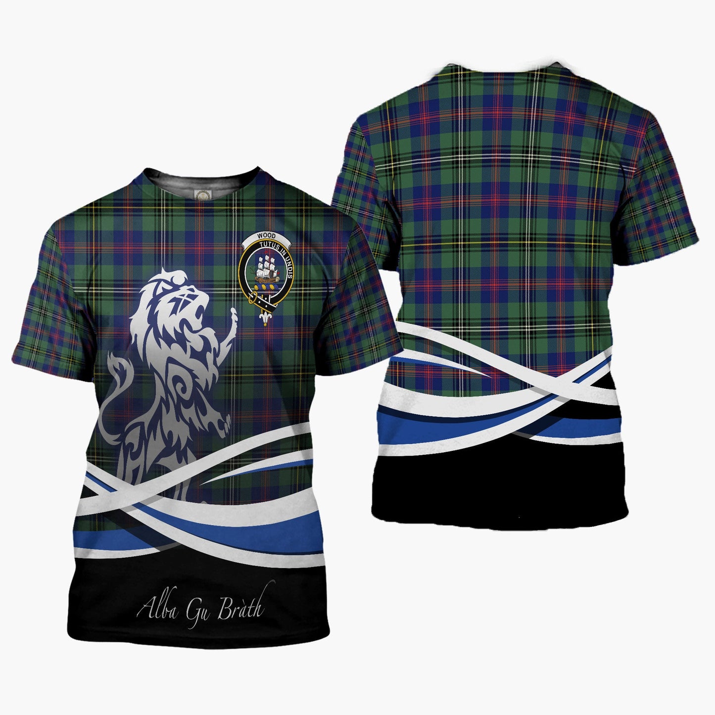 Printivon Wood Clan Crest Alba Gu Brath T Shirt Scotland Gift