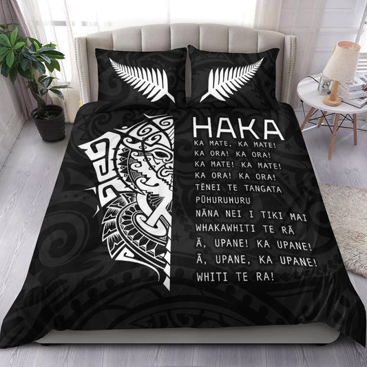 New Zealand Rugby Bedding Set Haka All Black mix Ta Moko Version 02