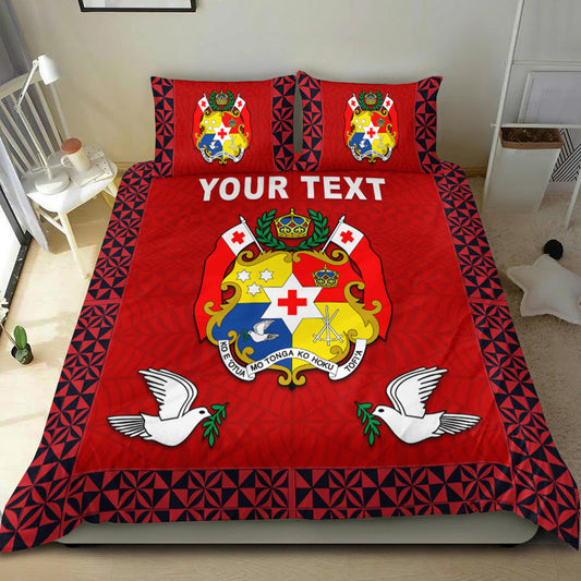(Custom Personalised) Tonga Bedding Set Be Unique Version 01 Red
