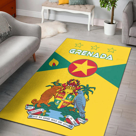 Grenada Area Rug Power Grenada Mix Coat of Arms