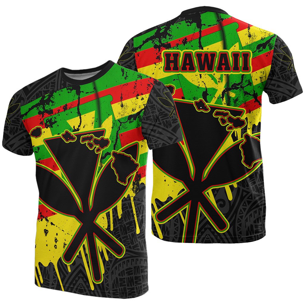 Hawaii Kanaka Maoli Flag T - Shirt My Blood