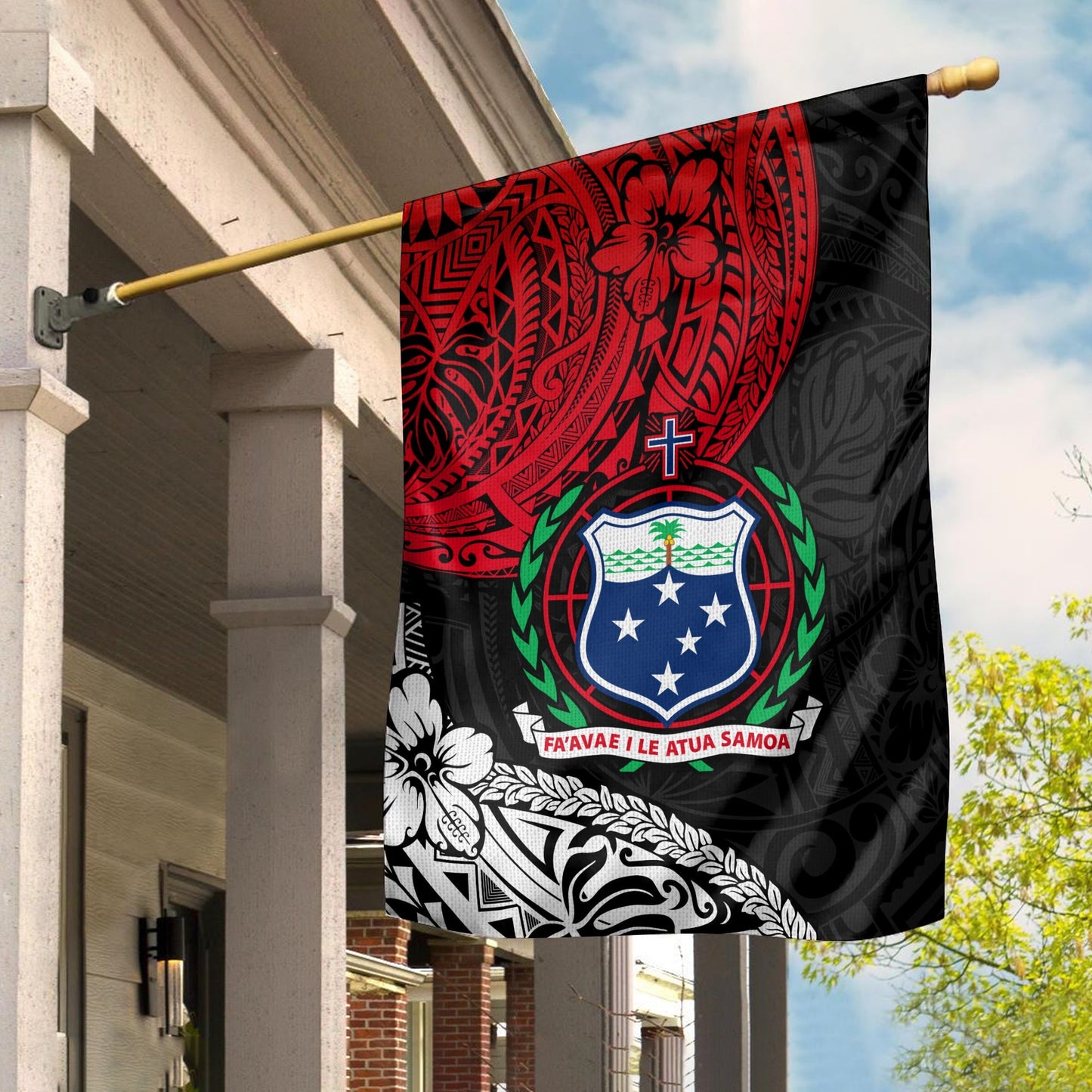 Samoa Flag Beloved Samoan Mix Polynesian Pattern