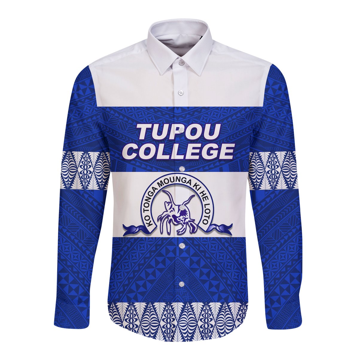 Tupou College Toloa Hawaii Long Sleeve Button Shirt Version Special
