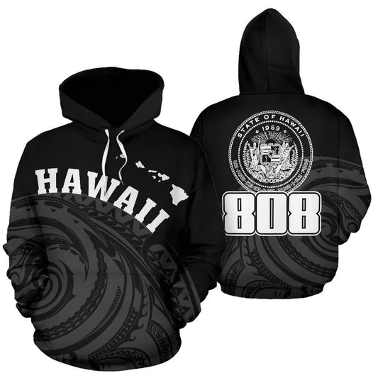 Hawaii Polynesia Hoodie Tatau Style