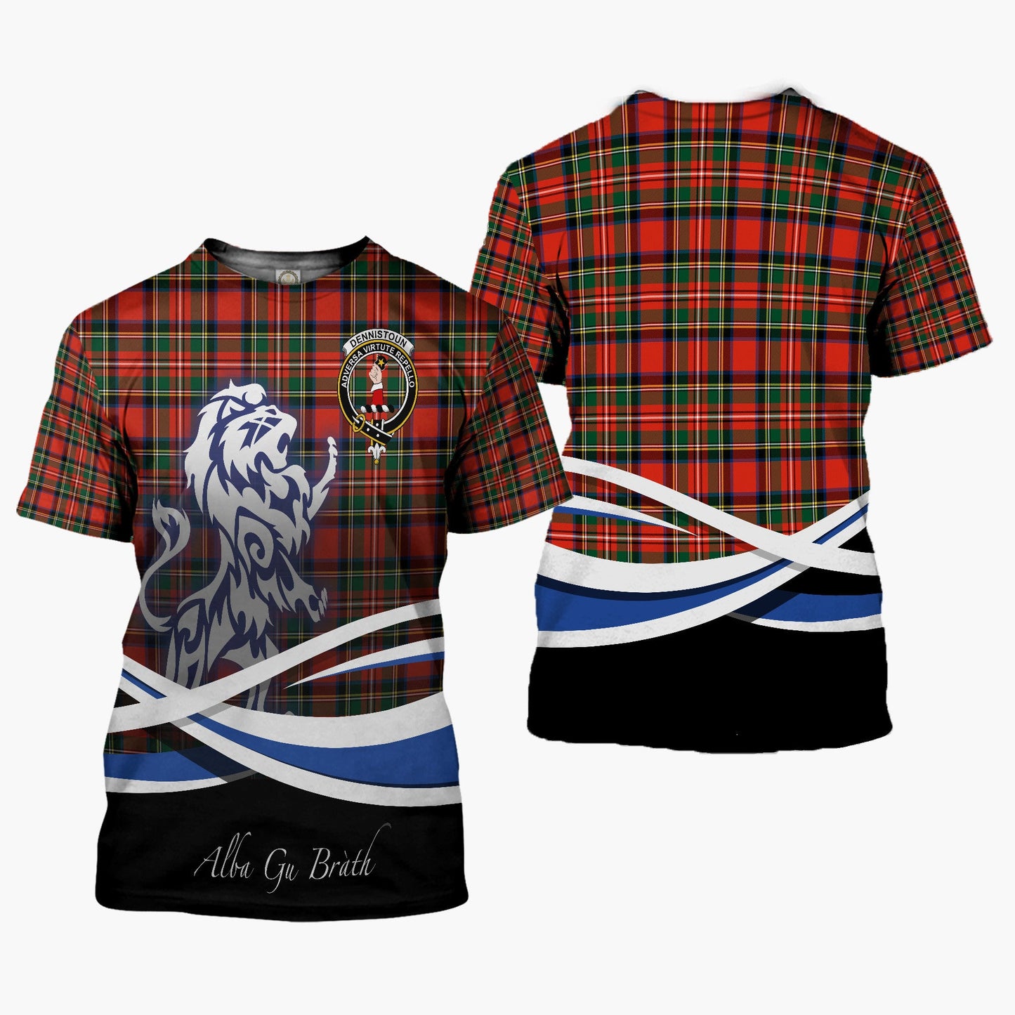 Printivon Dennistoun Clan Crest Alba Gu Brath T Shirt Scotland Gift