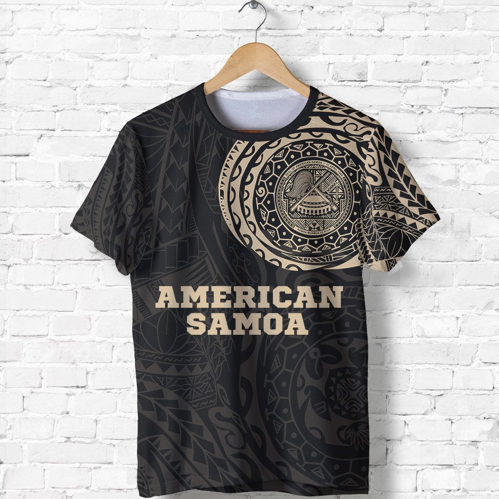 American Samoa T - Shirt - American Samoa Seal Polynesian Tattoo Style - A7