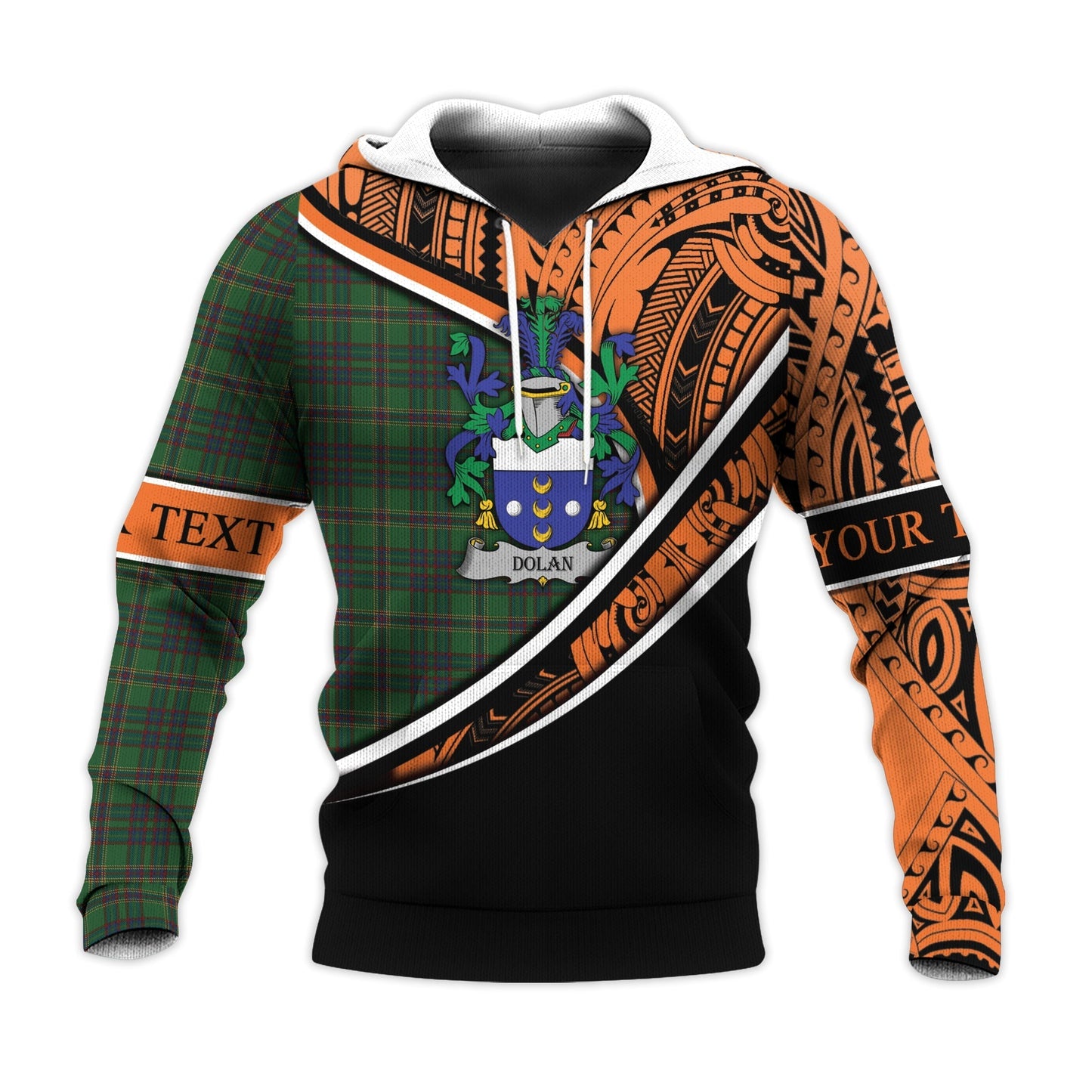 Printivon Westmeath Knitted Hoodie Pattern Polynesian Custom Text