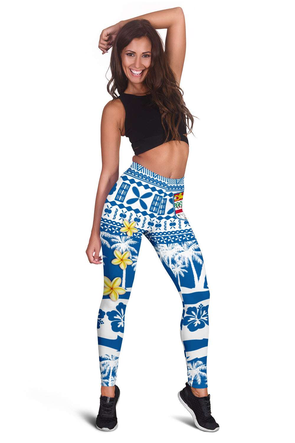Fiji Polynesian Women Leggings Fijian Tapa Pattern