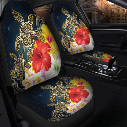 Hawaiian Hawaii Honu Hibiscus Galaxy Car Seat Covers AH