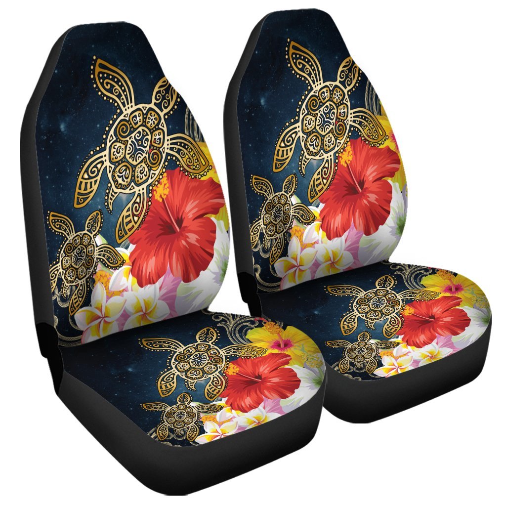 Hawaiian Hawaii Honu Hibiscus Galaxy Car Seat Covers AH