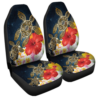 Hawaiian Hawaii Honu Hibiscus Galaxy Car Seat Covers AH