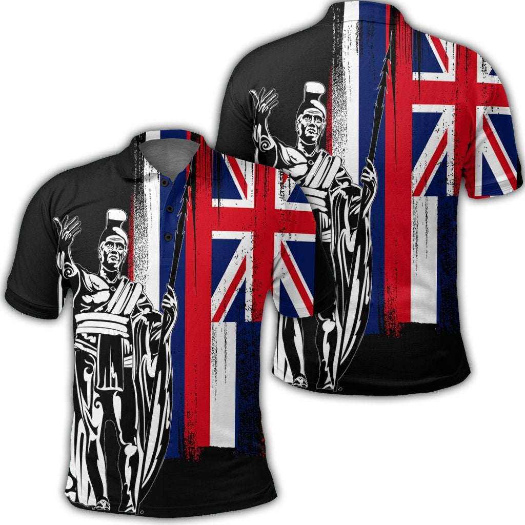 Hawaiian - Hawaii King Flag Polo Shirt - AH