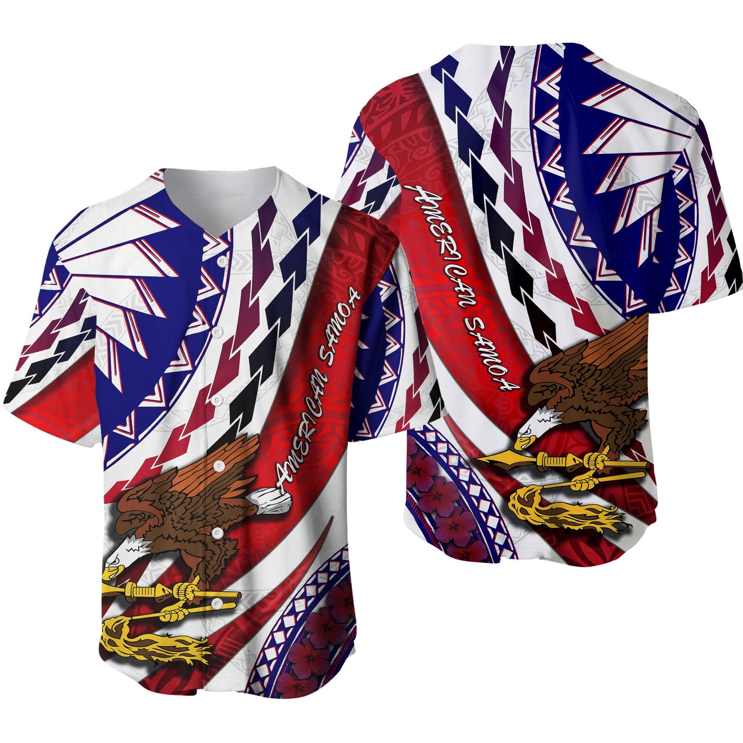 American Samoa Baseball Jersey Artsy Style