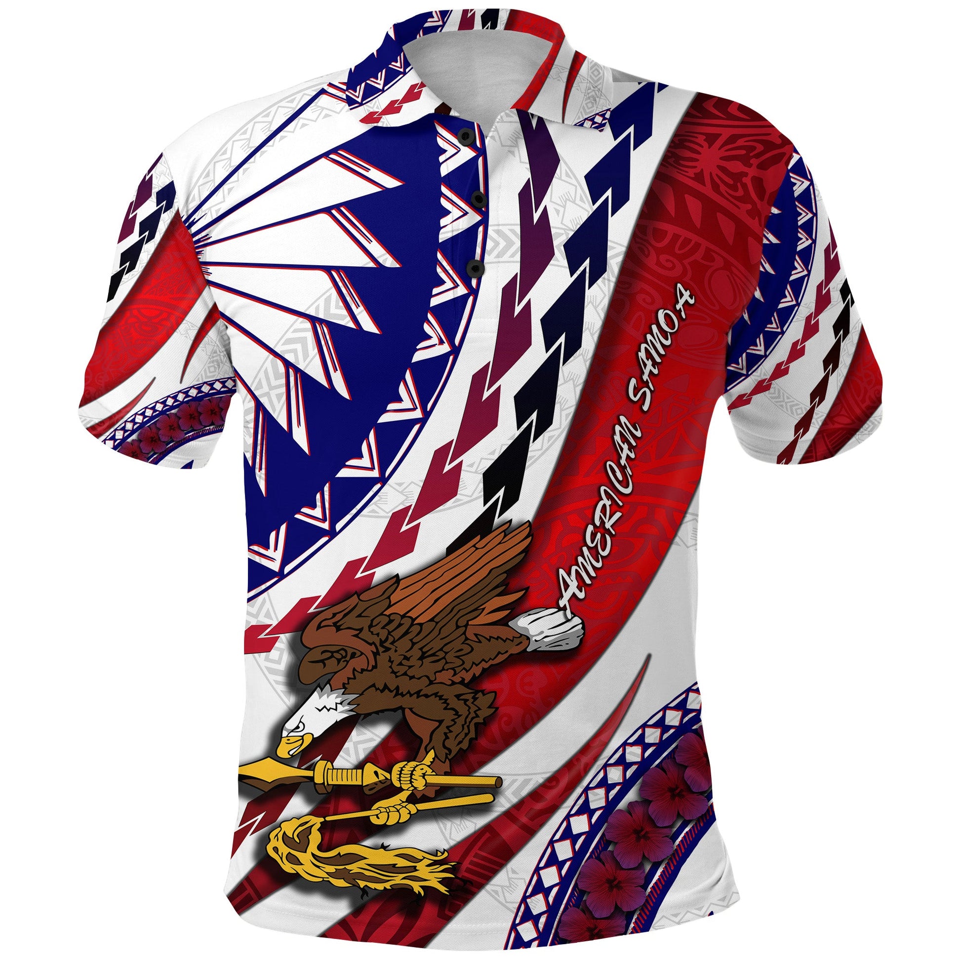 American Samoa Polo Shirt Artsy Style