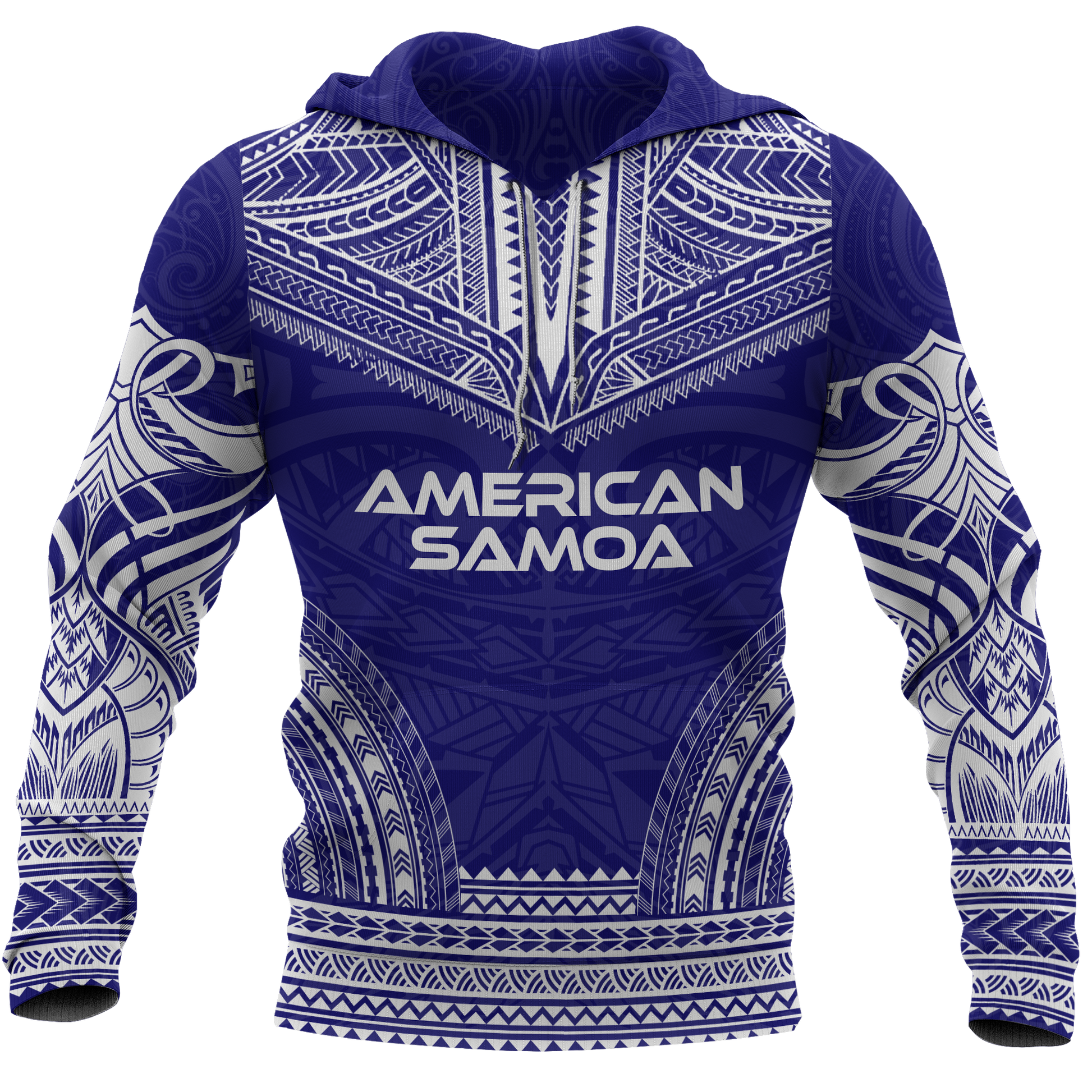 American Samoa Polynesian Chief Hoodie Flag Version