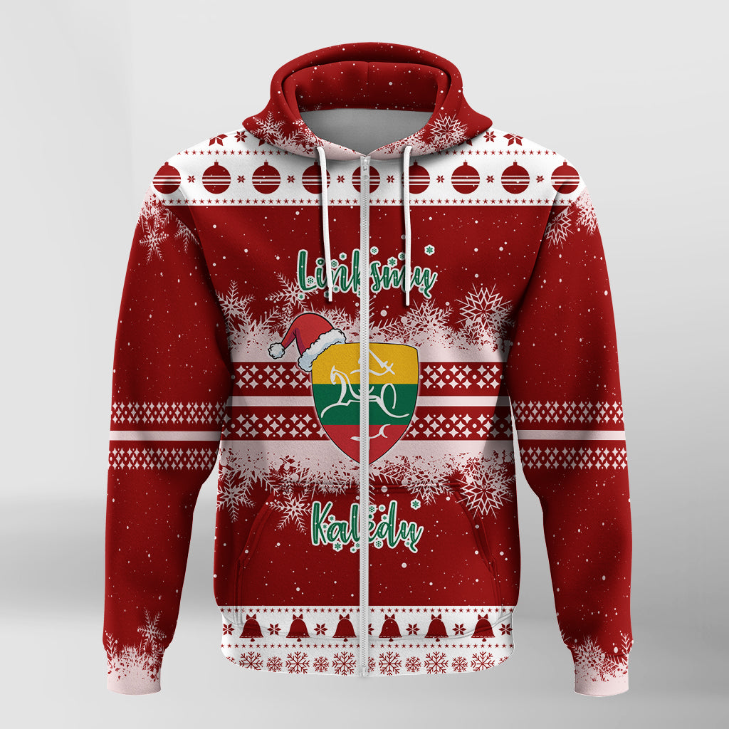 Kios Angel Lithuania Folk Style Christmas Zip Hoodie