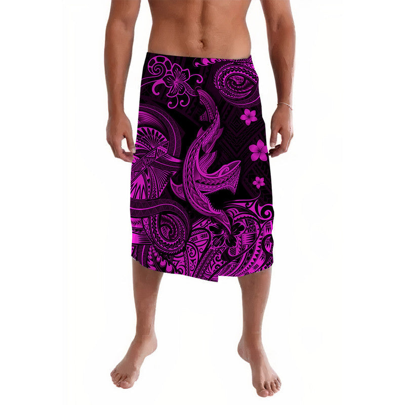 Hawaii Angry Shark Polynesian Lavalava Unique Style - Pink