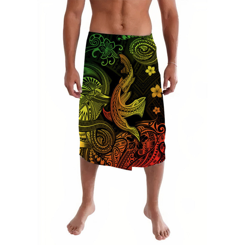 Hawaii Angry Shark Polynesian Lavalava Unique Style - Reggae