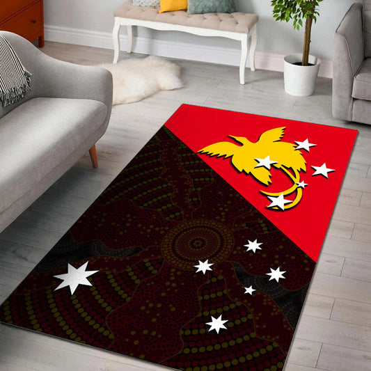 Papua New Guinea And Australia Area Rug