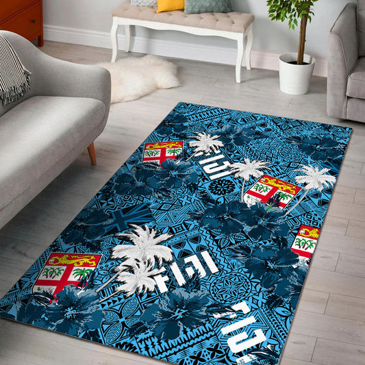 Fiji Hibiscus Area Rug Hawaii Style No.1