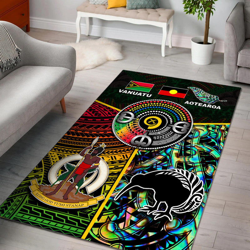 Vanuatu Mix Maori And Aboriginal Area Rug