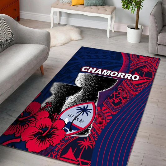 Guam Chamorro Area Rug Flag Color Style