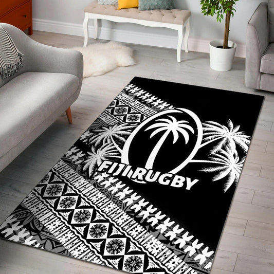 FijI Tapa Rugby Area Rug