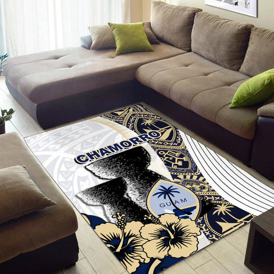 Guam Chamorro Area Rug White Style