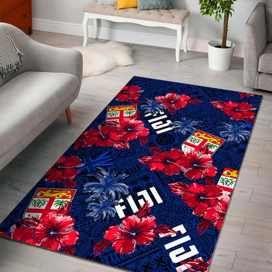Fiji Hibiscus Area Rug Hawaii Style No.2