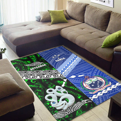 New Zealand And Samoa Area Rug Together Green