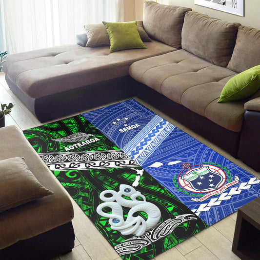 New Zealand And Samoa Area Rug Together Green