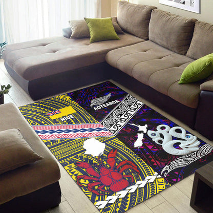 New Zealand And Niue Area Rug Together Purple