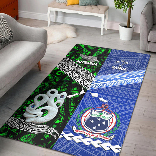 New Zealand And Samoa Area Rug Together Green
