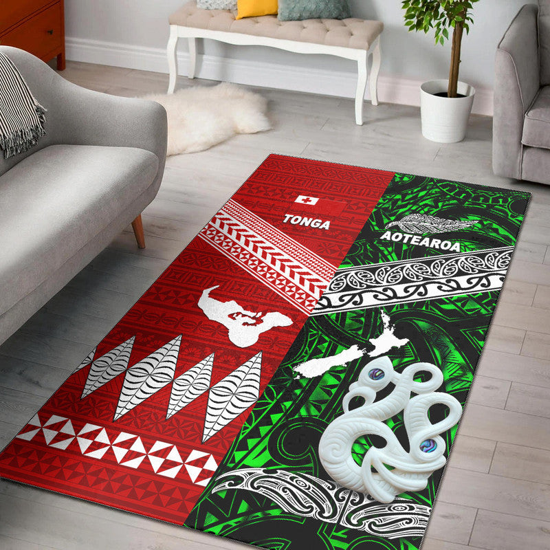 New Zealand And Tonga Area Rug Together Green