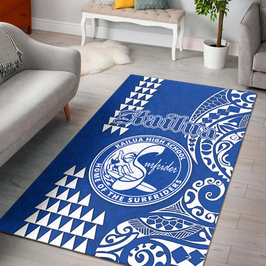 Hawaii Kailua High School Area Rug Tribal Kakau