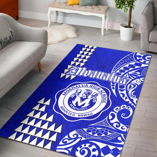 Hawaii Moanalua High School Area Rug Tribal Kakau