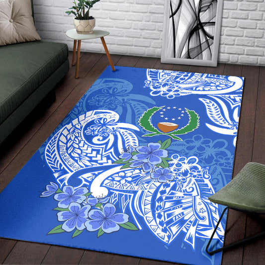 FSM Pohnpei State Area Rug Polynesian Floral Tribal