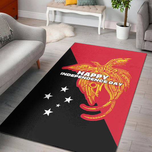 Papua New Guinea Area Rug Independence Day Flag Style