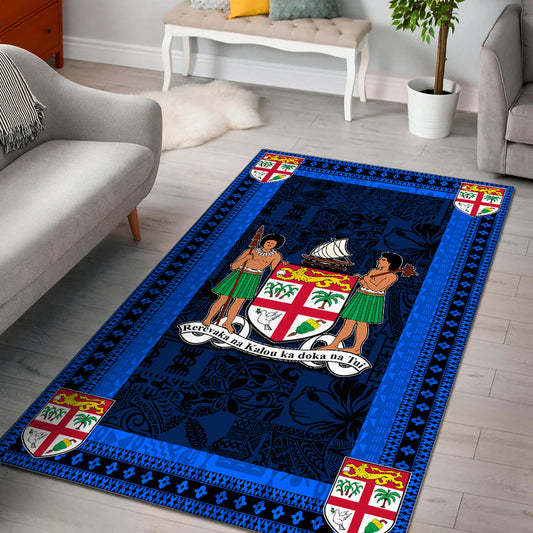 Fiji Area Rug Black And Blue Style No.1