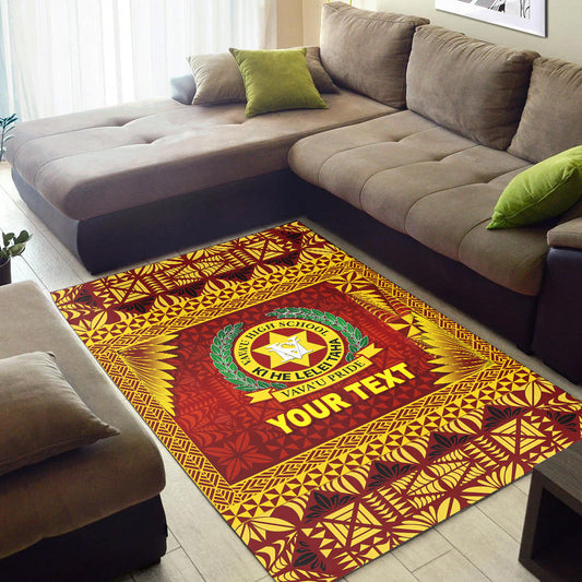 (Custom Personalised) Tonga Vava'u High School Area Rugs Simplified Version Maroon