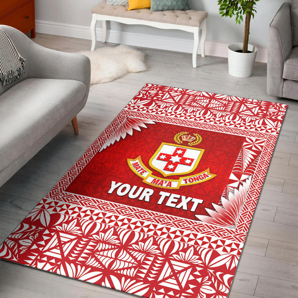 (Custom Personalised) Tonga Kolisi Tonga College Area Rugs Simplified Version