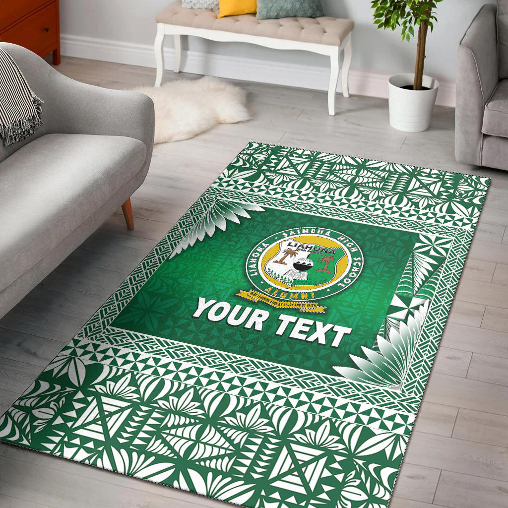 (Custom Personalised) Tonga Liahona High School Area Rugs Simplified Version