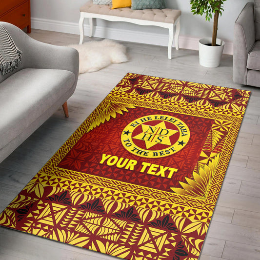 (Custom Personalised) Tonga Niuatoputapu High School Area Rugs Simplified Version