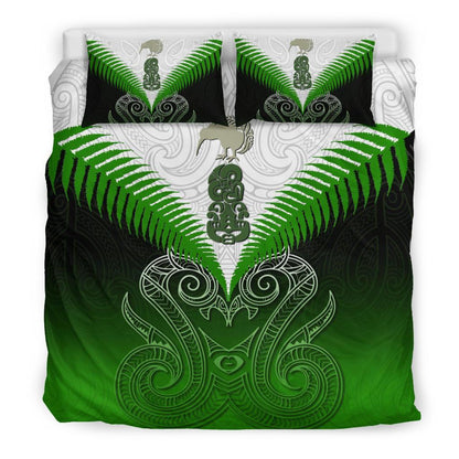 Maori Manaia Bedding Set Green