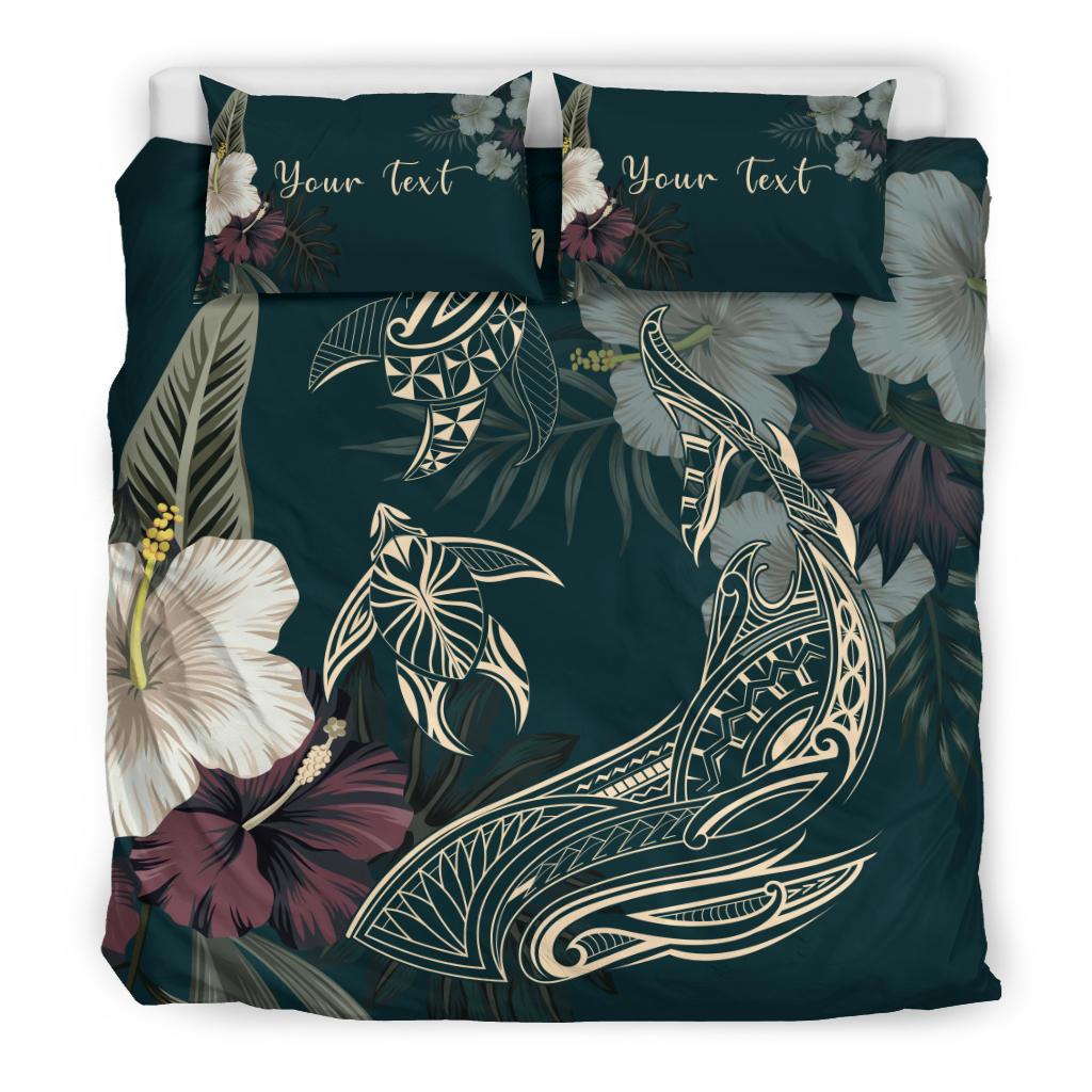 Hawaii Tropical Hibiscus Aumakua Personalized Bedding Set Lucas Style Green
