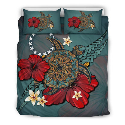 Cook Islands Bedding Set Blue Turtle Tribal